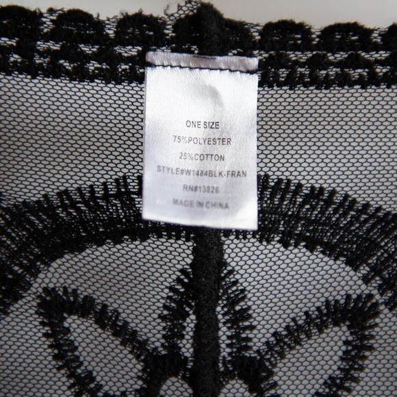 Francesca's Sheer Floral Boho Black Lace Ankle Length Cover Up Kimono - Picture 8 of 10